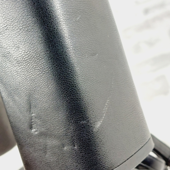 bp Tavey Black Strappy Leather Buckle Ankle Strap Block Heels W597 - Picture 11 of 14